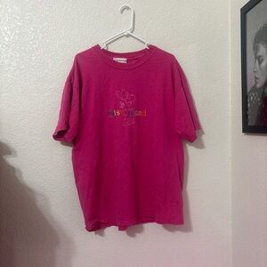 Disney Vintage Pink Short Sleeve Tee with Crew Neck